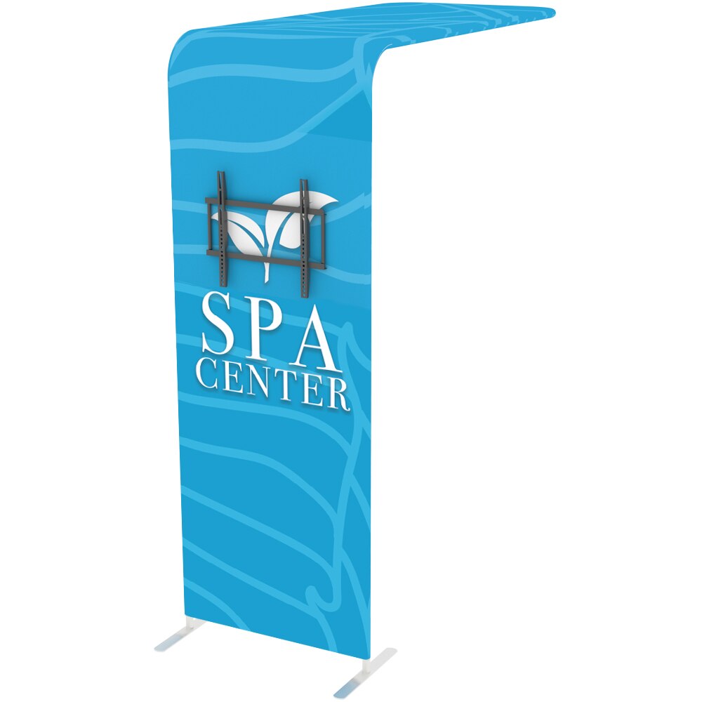 EZ Tube Bridge — Single Sided Graphic Package with Black Back Fabric / with Monitor Mount